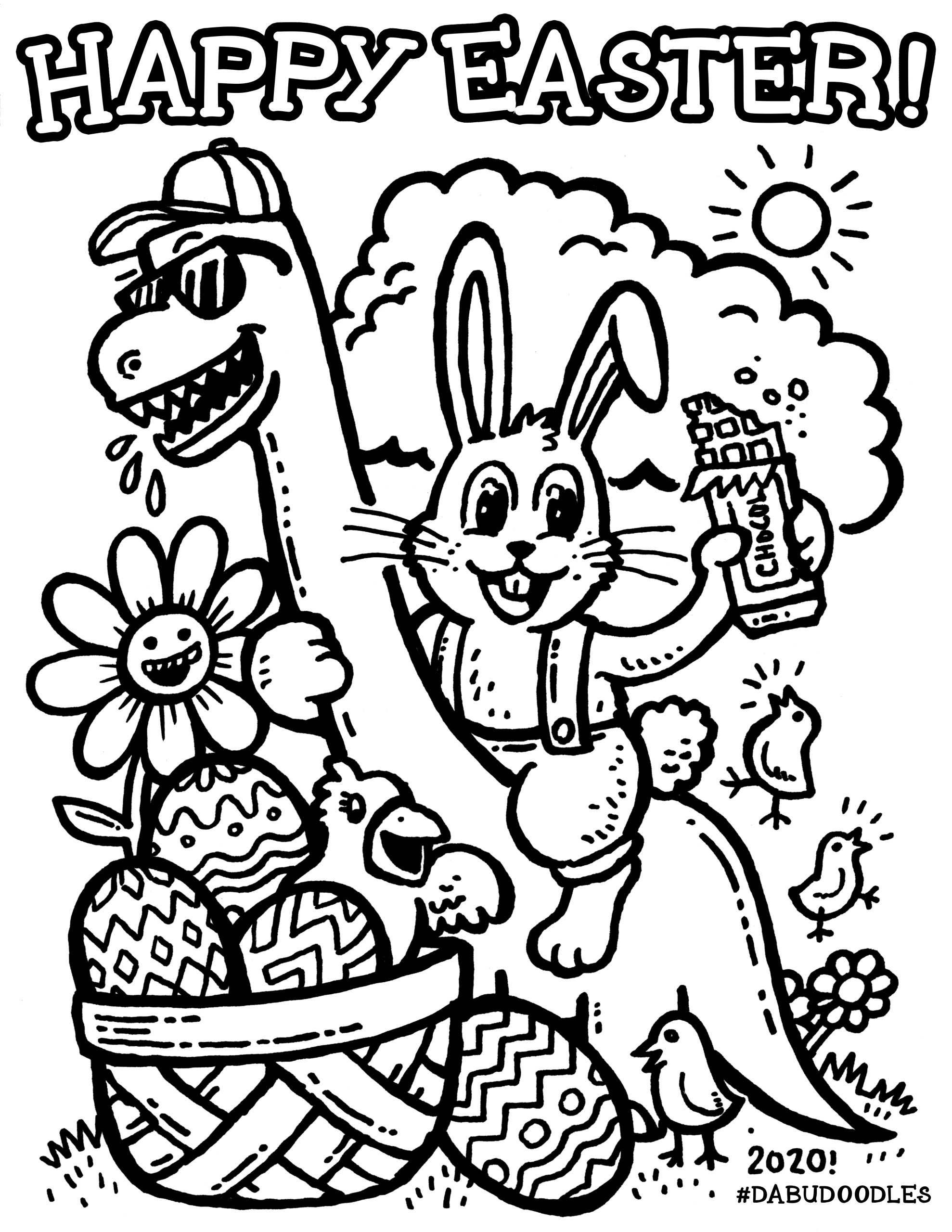 happy easter coloring pages