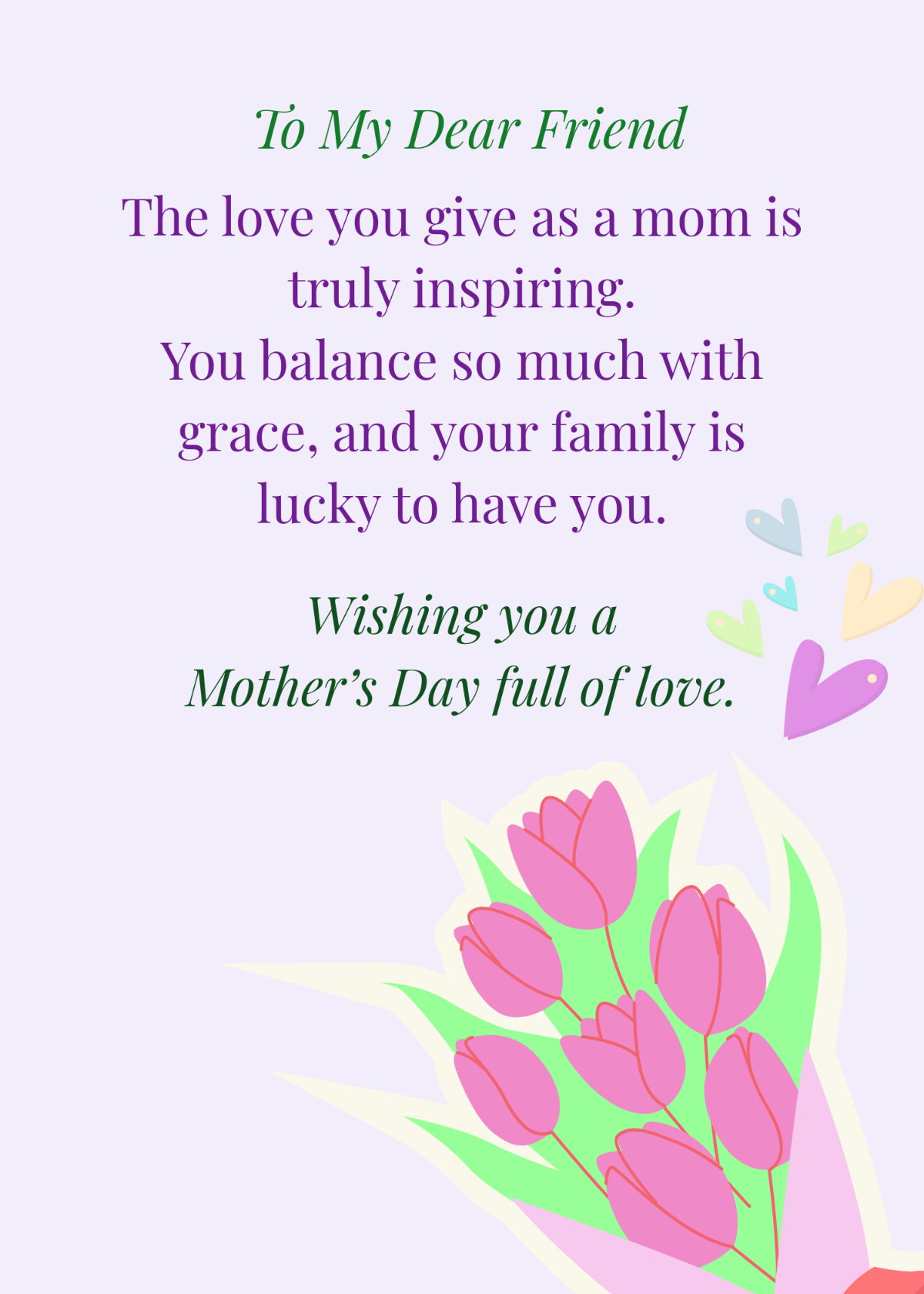 Free Happy Mother s Day Wishes For Friends Template To Edit Online