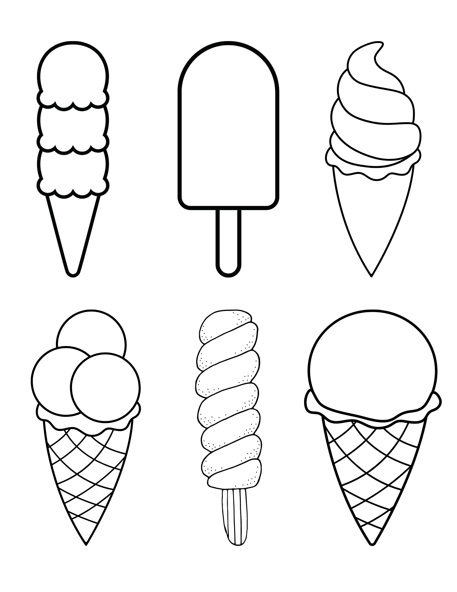 Ice Cream Coloring Pages