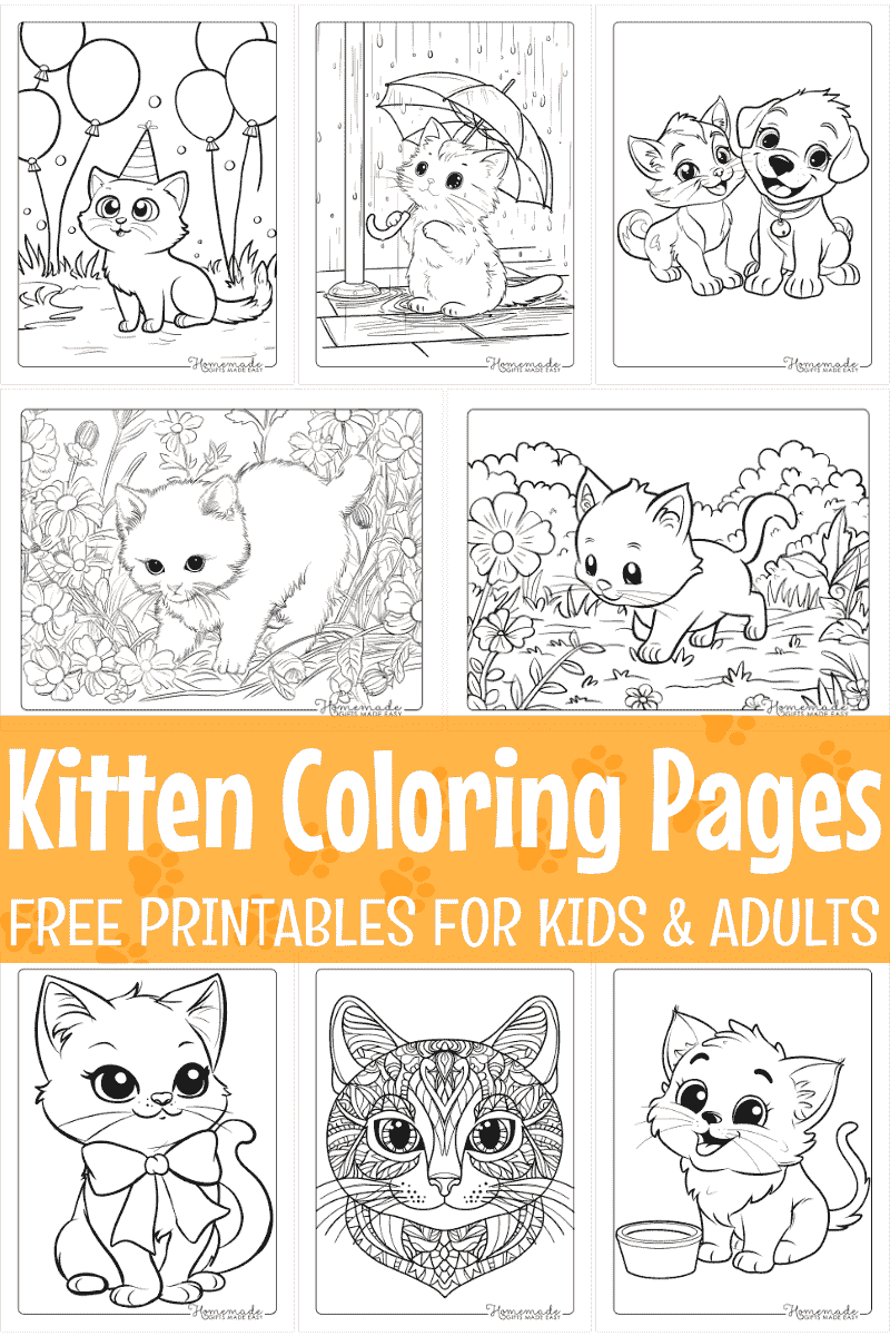 printable kitty coloring pages