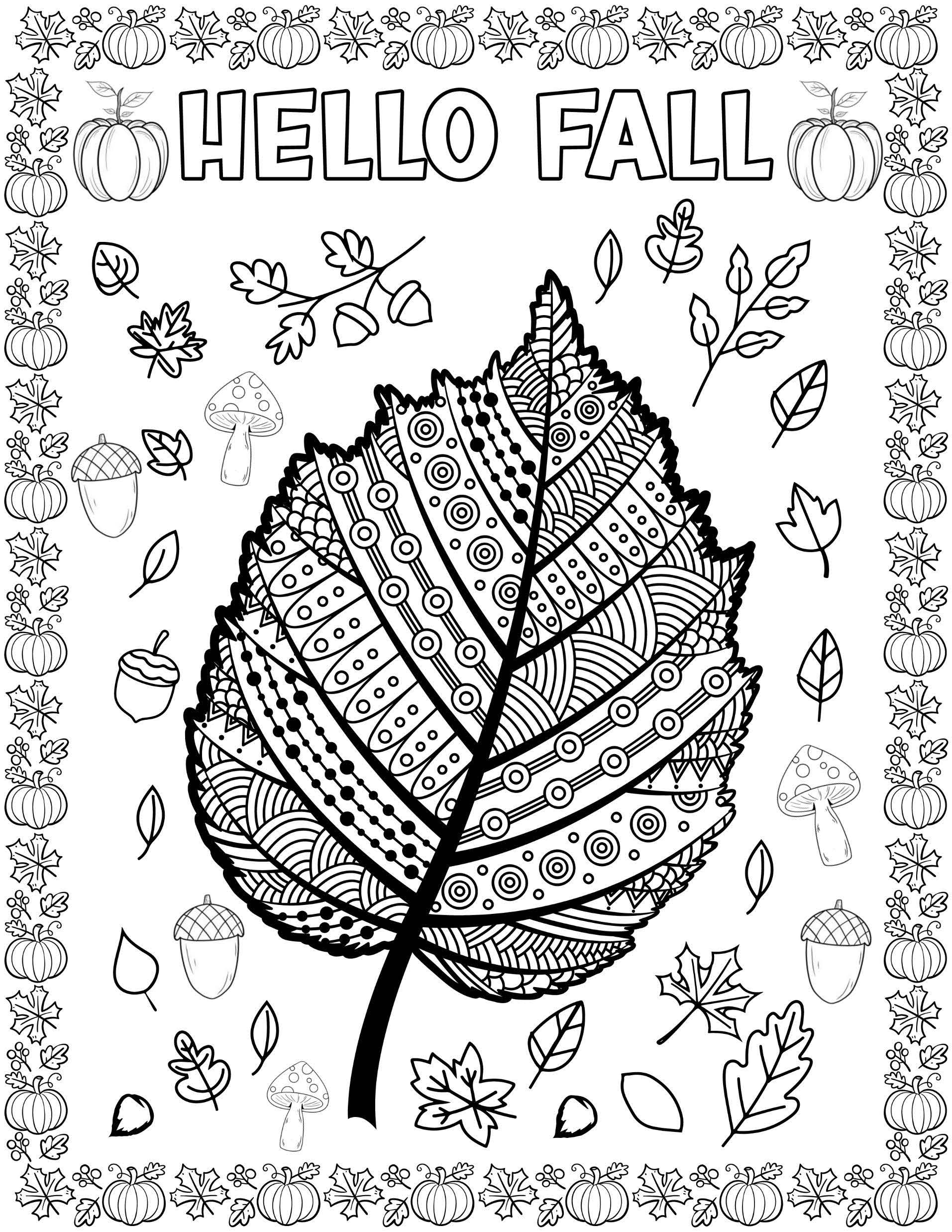 Free Leaf Autumn Zentangle Coloring Page Fall Zentangles Coloring Sheets Made By Teachers Free Leaf Autumn Zentangle Coloring Page Fall Zentangles Coloring Sheets Made By Teachers