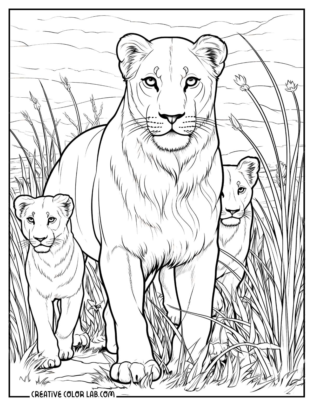 Coloring Pages Of Lions