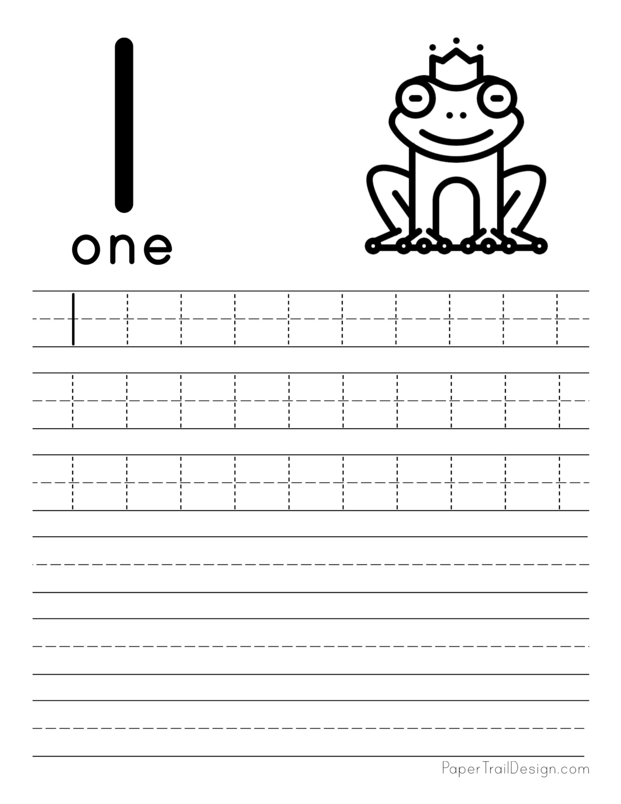 number tracing worksheets 1