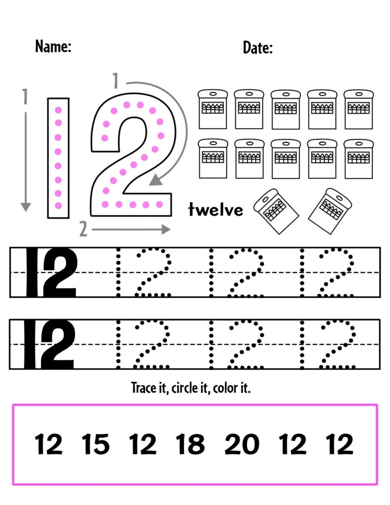 Free Numbers 11 20 Tracing Sheets The Hollydog Blog