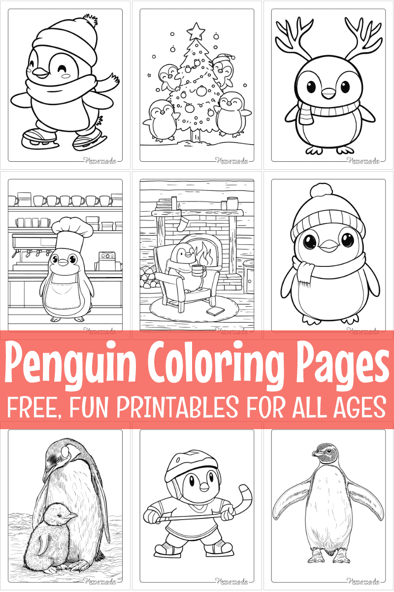Free Penguin Coloring Pages For Kids PDF Printables Free Penguin Coloring Pages For Kids PDF Printables