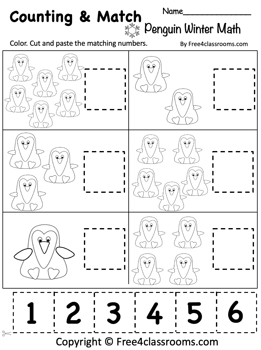 Penguin Worksheets For Preschool