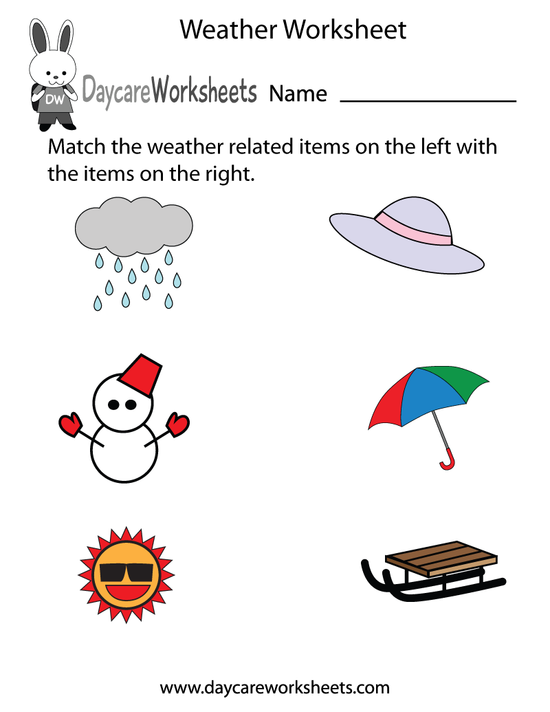 Weather Worksheets For Preschool