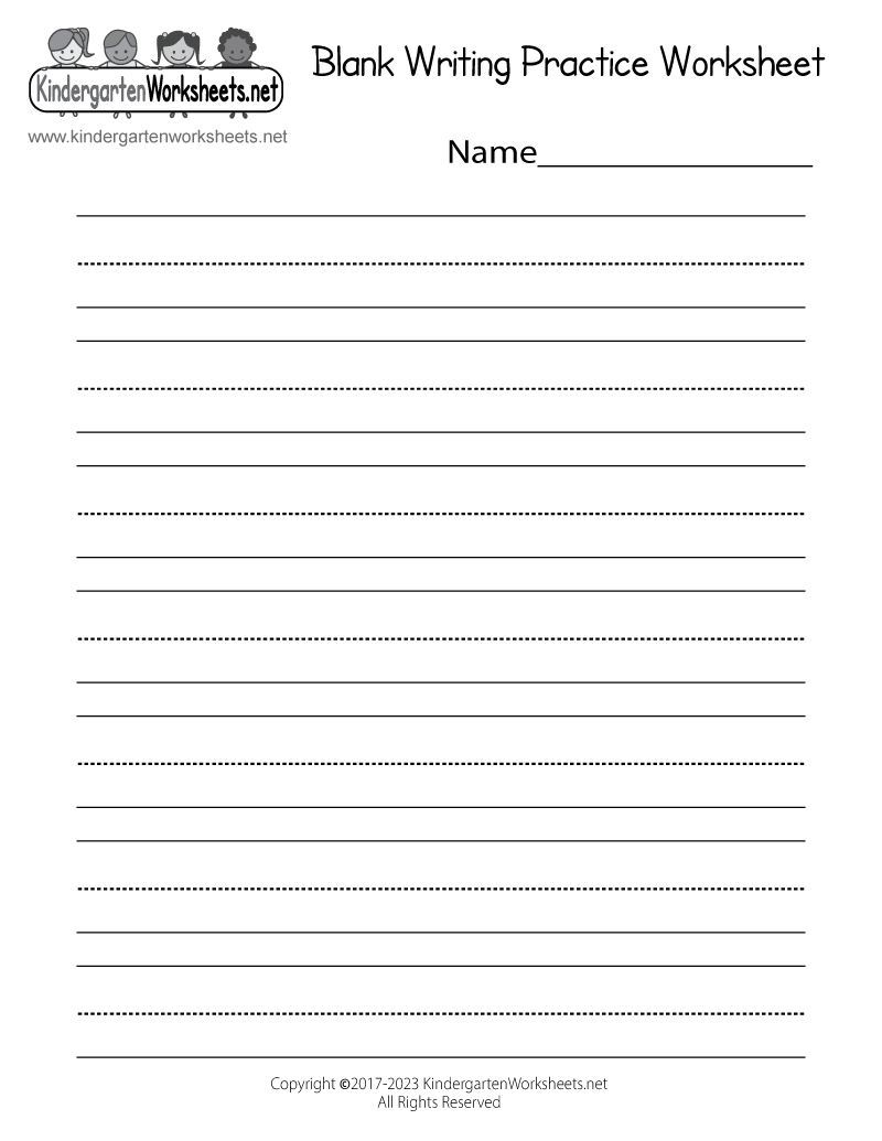 Free Handwriting Worksheets For Kindergarten