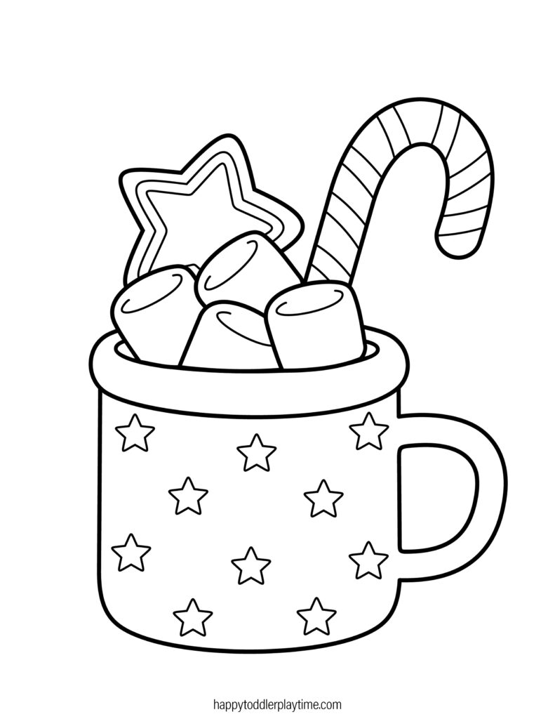 Free Printable Candy Cane Coloring Pages For Kids Happy Toddler Playtime
