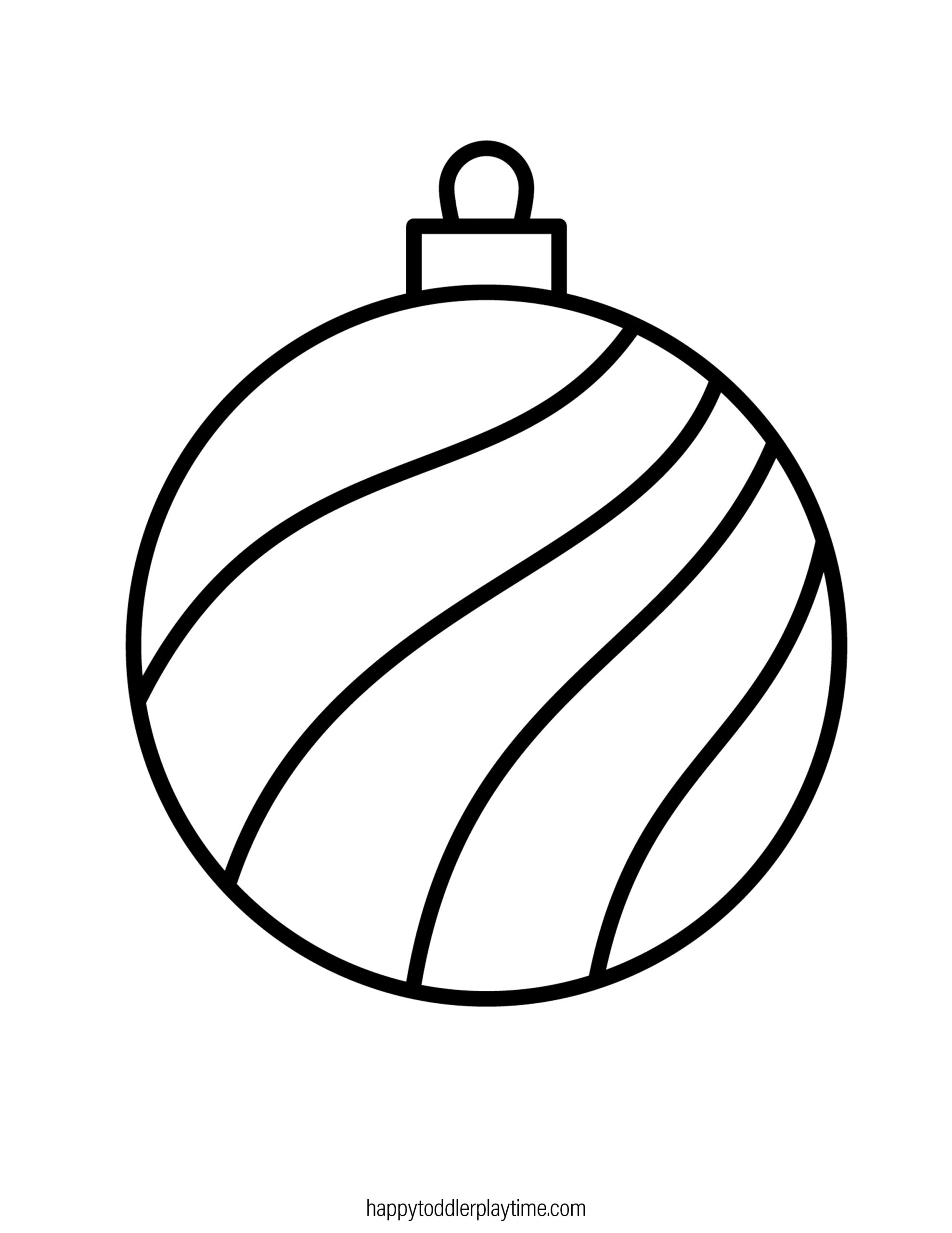 Free Printable Christmas Ornament Coloring Pages Happy Toddler Playtime
