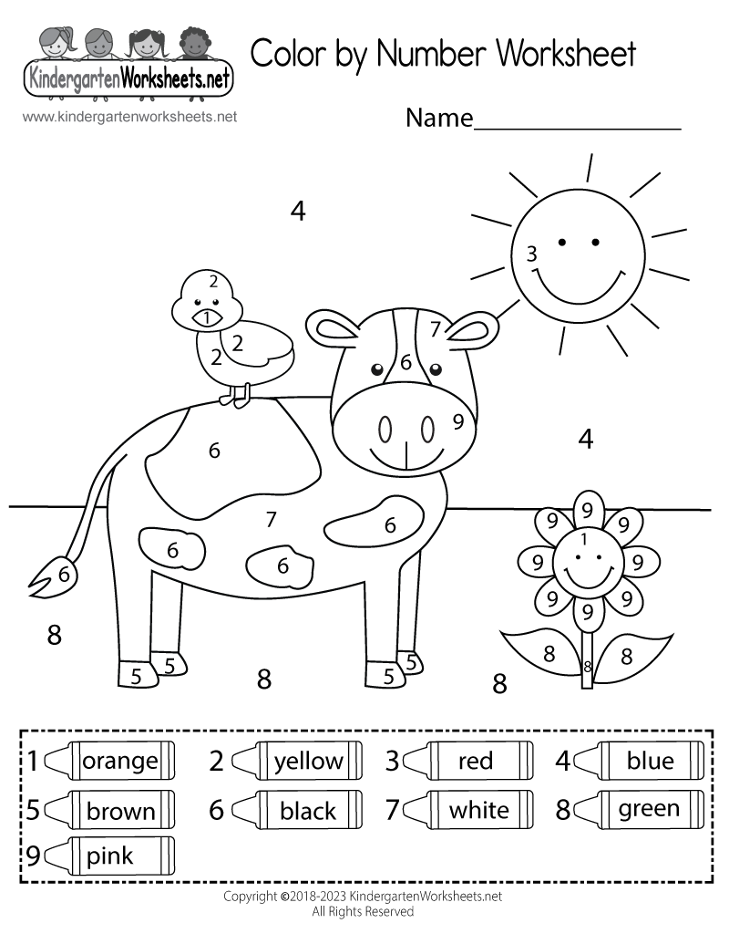 Color By Number Worksheet