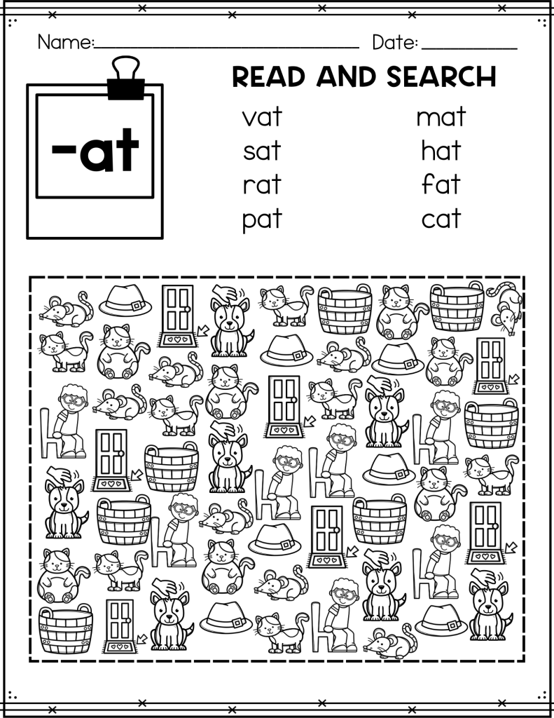 seek and find worksheets