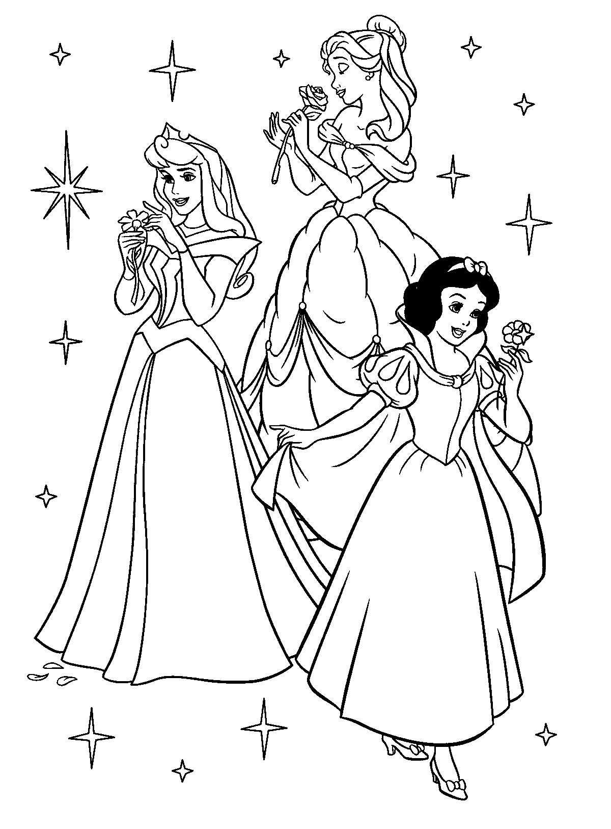 printable coloring pages of disney princesses