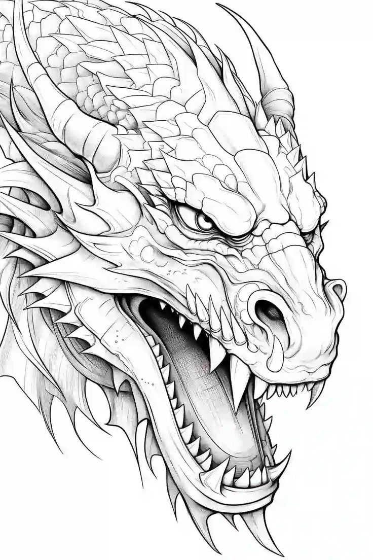 dragon free coloring pages