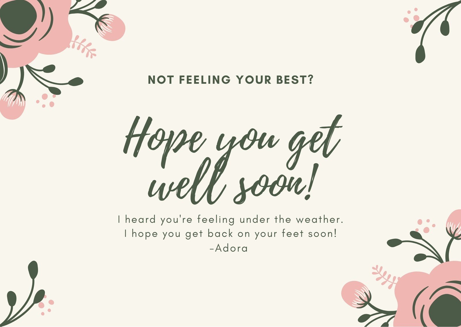 Get Well Wishes For Card