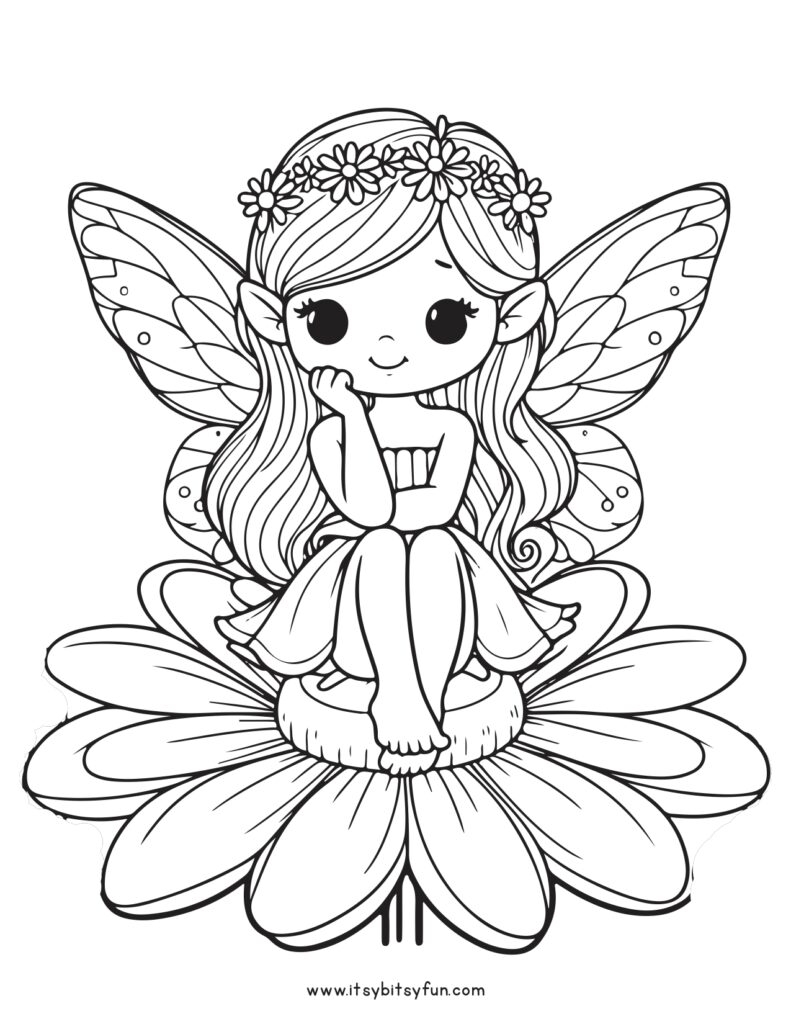 Free Printable Fairy Coloring Pages For Kids Itsy Bitsy Fun
