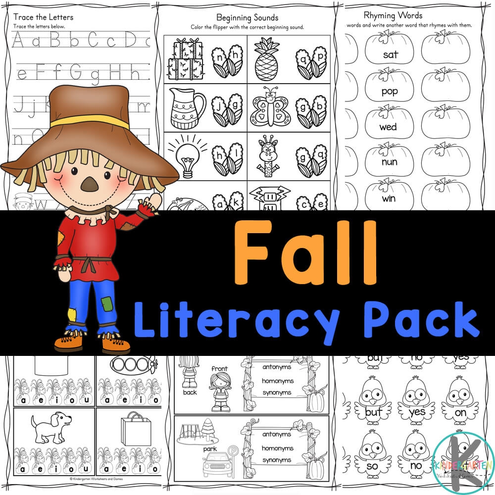 fall worksheets for kindergarten