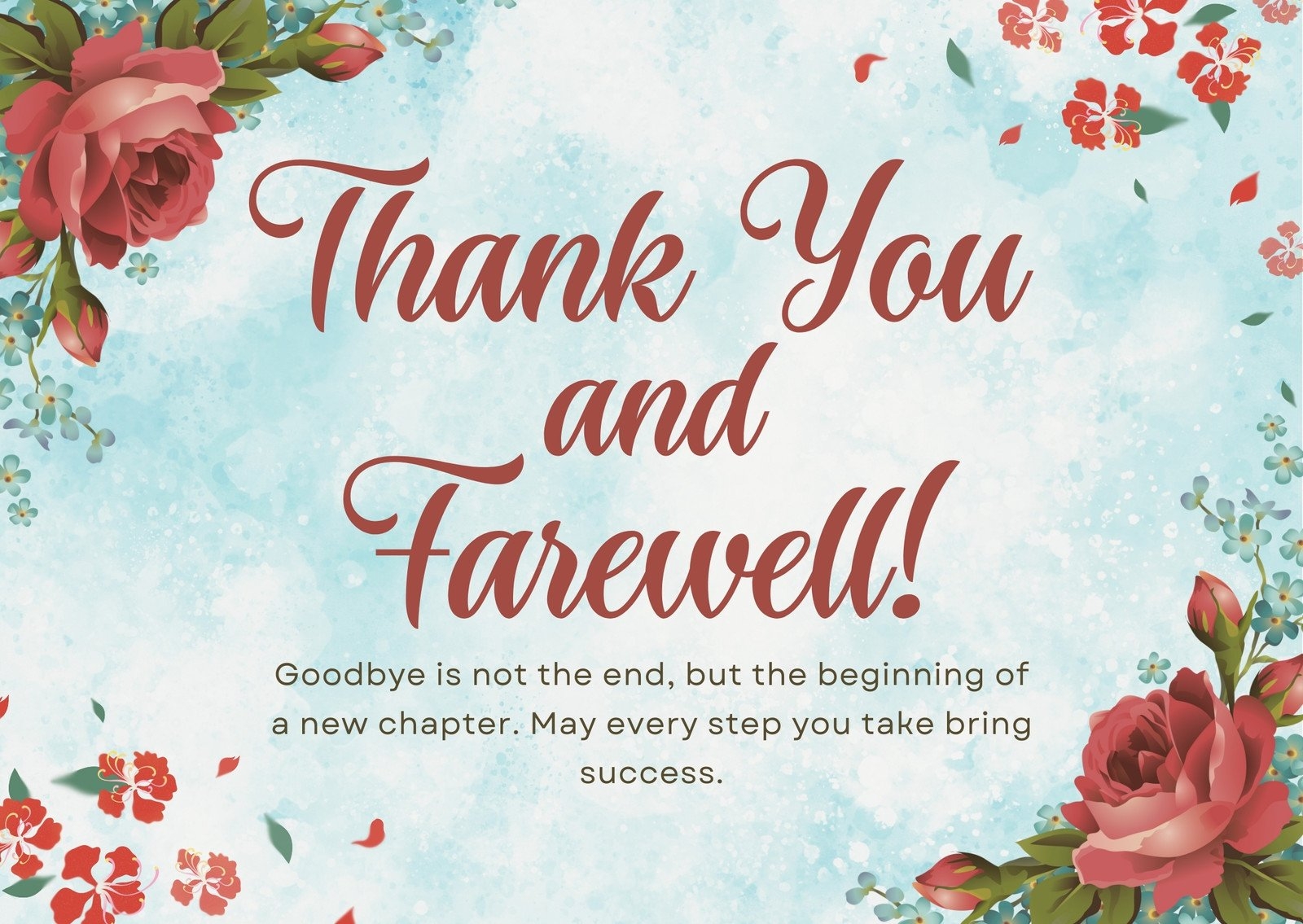 Free Printable Farewell Card Templates To Personalize Online Canva