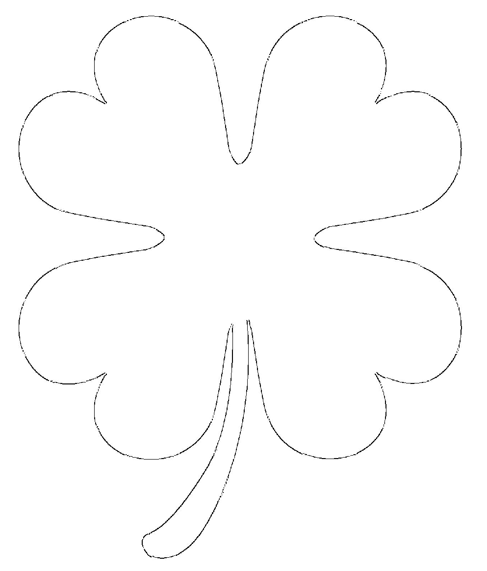 Free Printable Four Leaf Clover Templates Large Small Patterns To Cut Out Free Printable Four Leaf Clover Templates Large Small Patterns To Cut Out