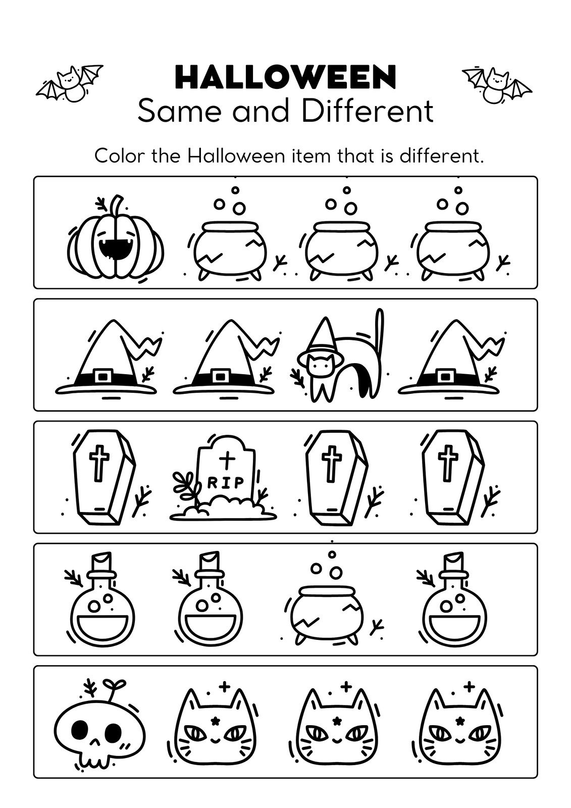 Halloween Activity Pages Printable
