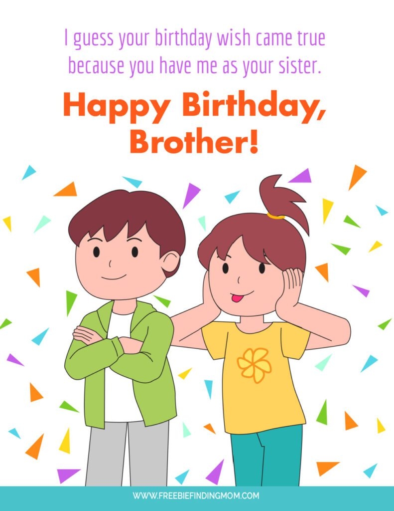 birthday wishes for brother from sister funny