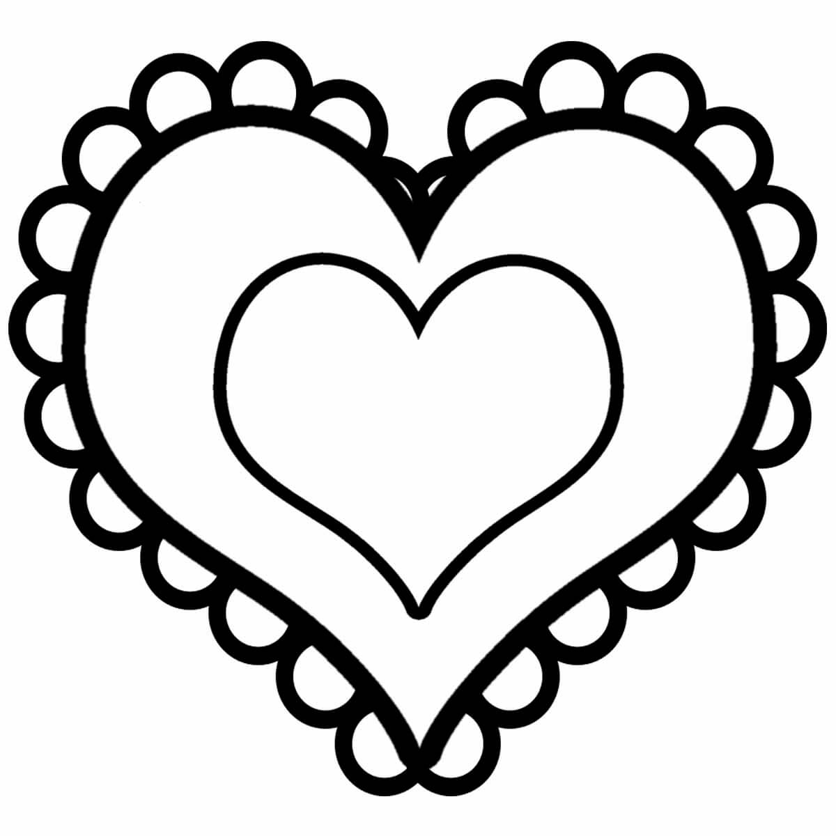 printable heart coloring pages