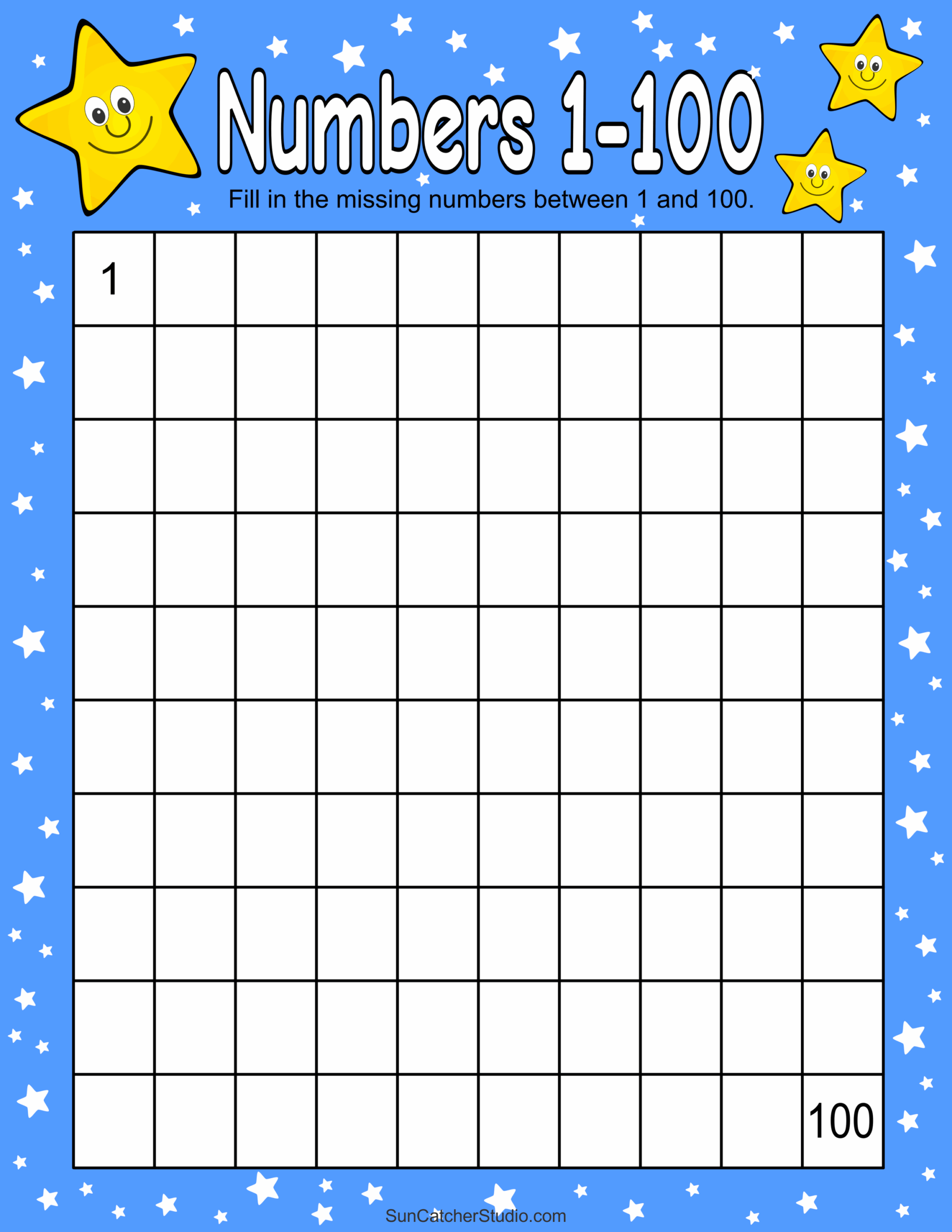 Writing Numbers 1 100 Worksheet