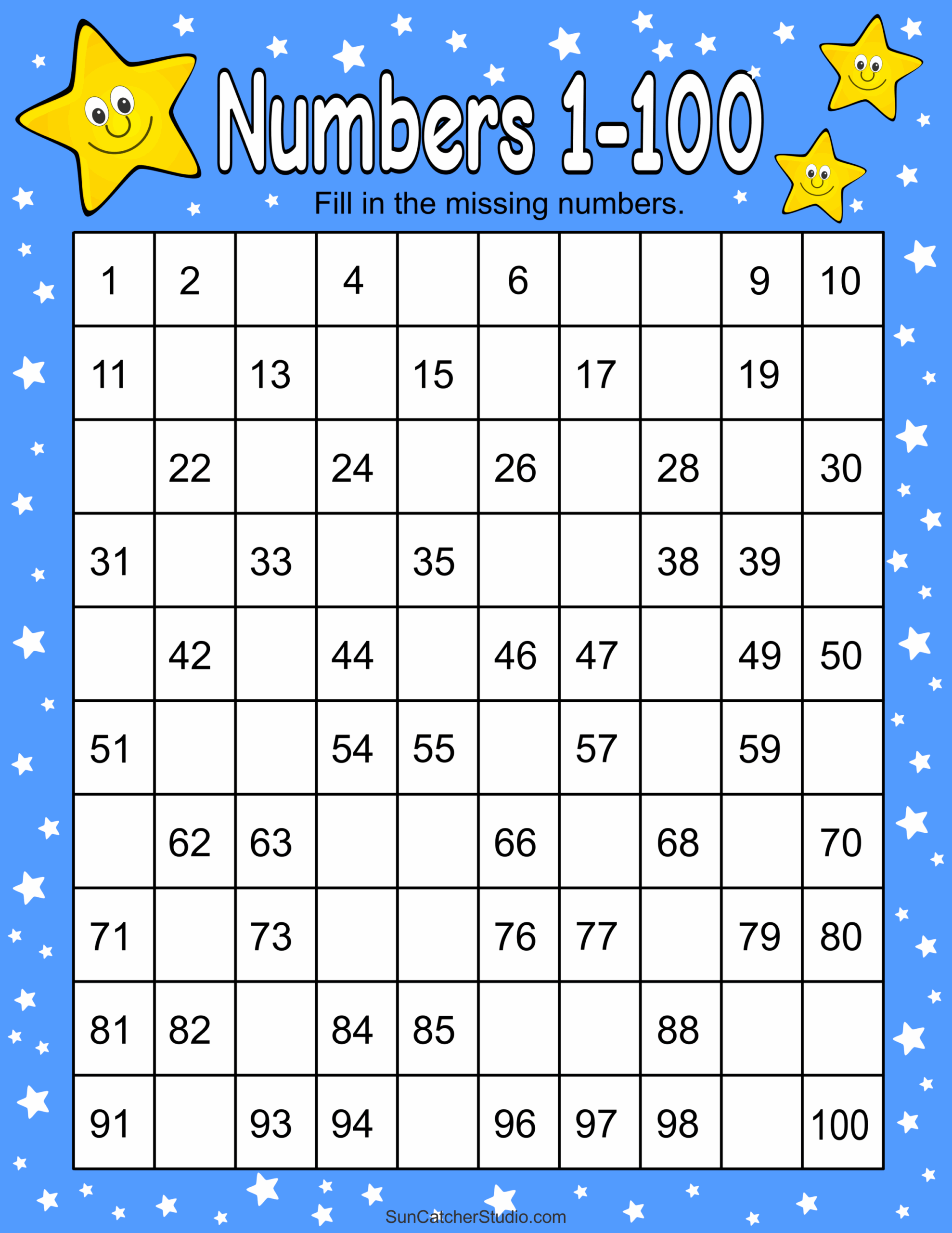 Counting Worksheets 1 100