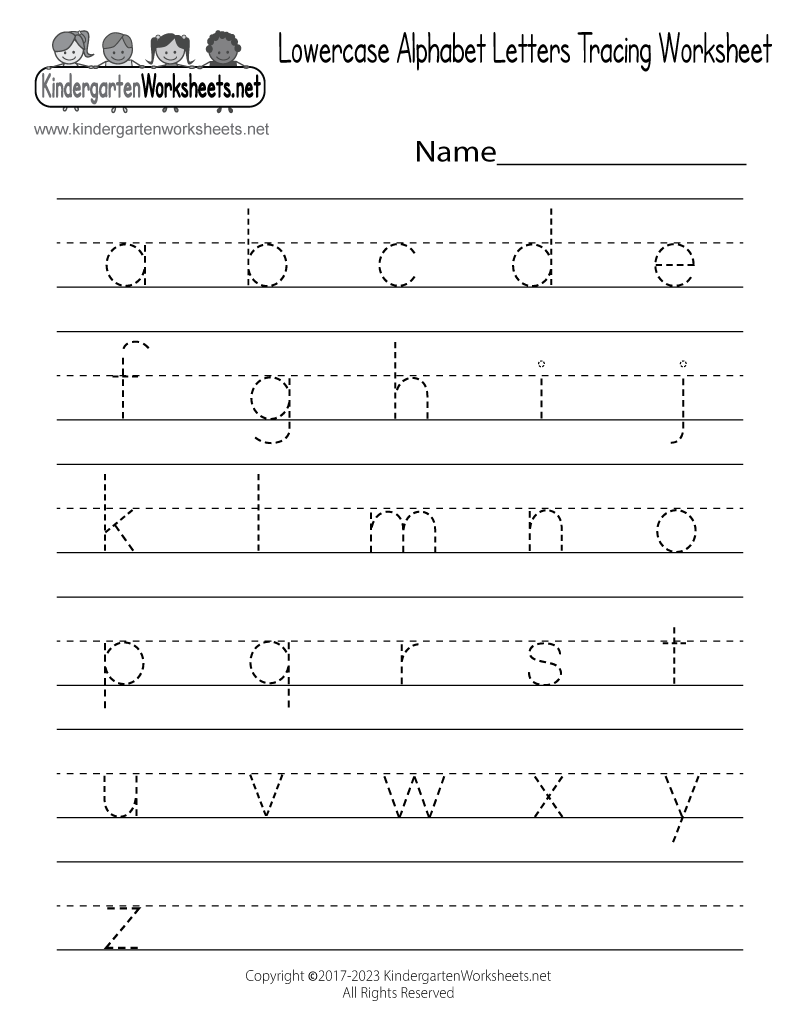 Letter Tracing Sheets Kindergarten