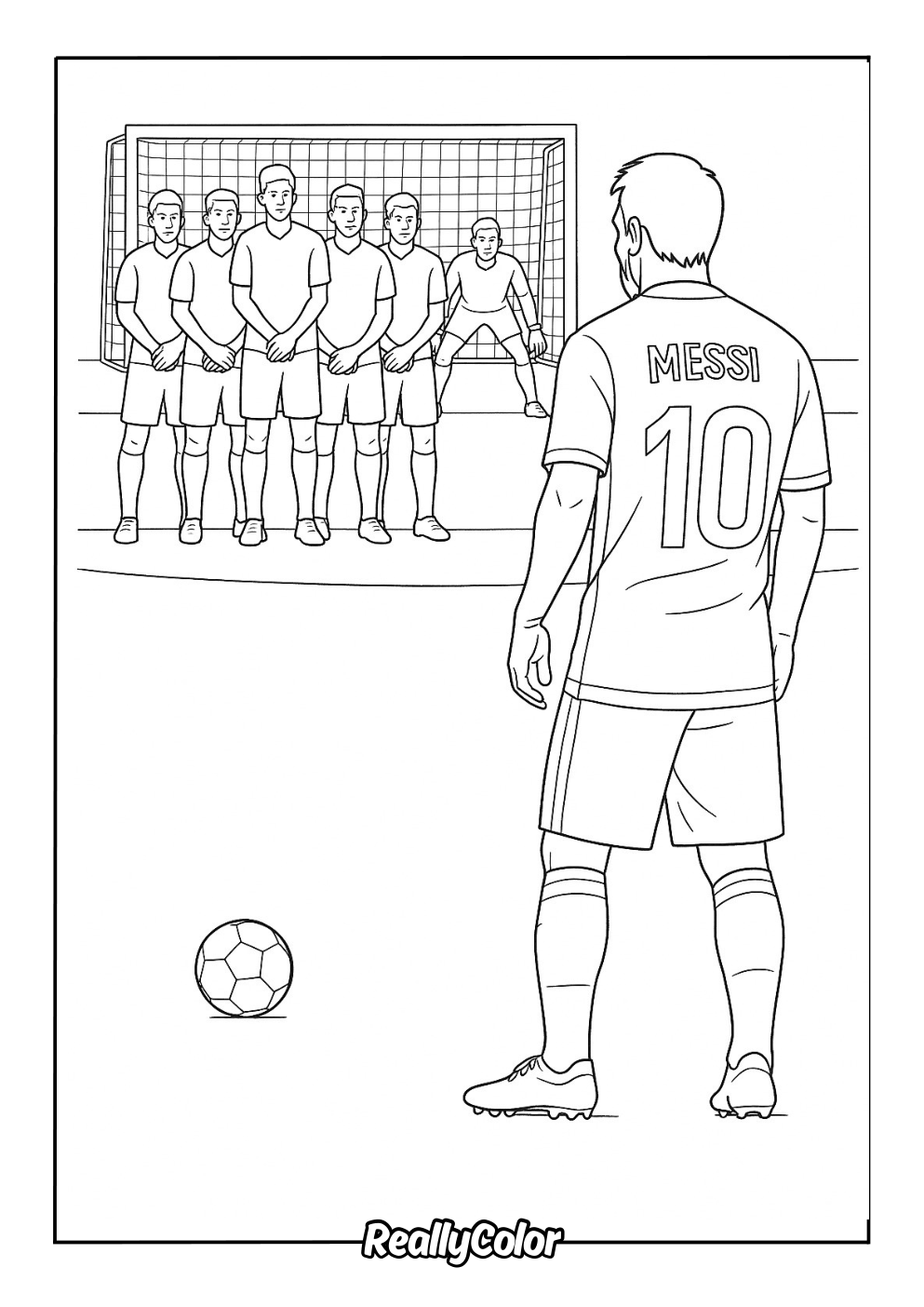 Messi Soccer Coloring Pages