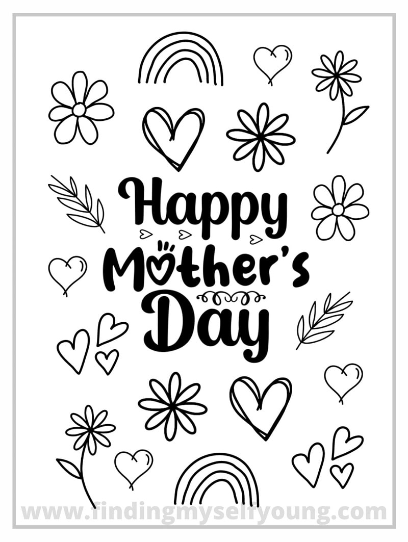 happy mothers day free coloring pages