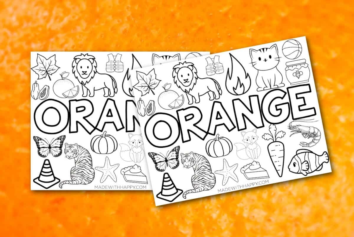 color orange coloring page color orange coloring page