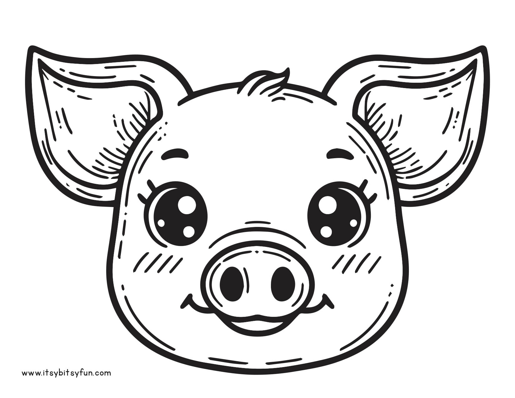 Free Printable Pig Coloring Pages For Kids Itsy Bitsy Fun