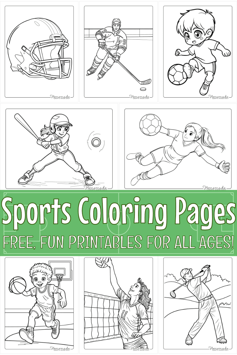 Free Printable Sports Coloring Pages For Kids Adults