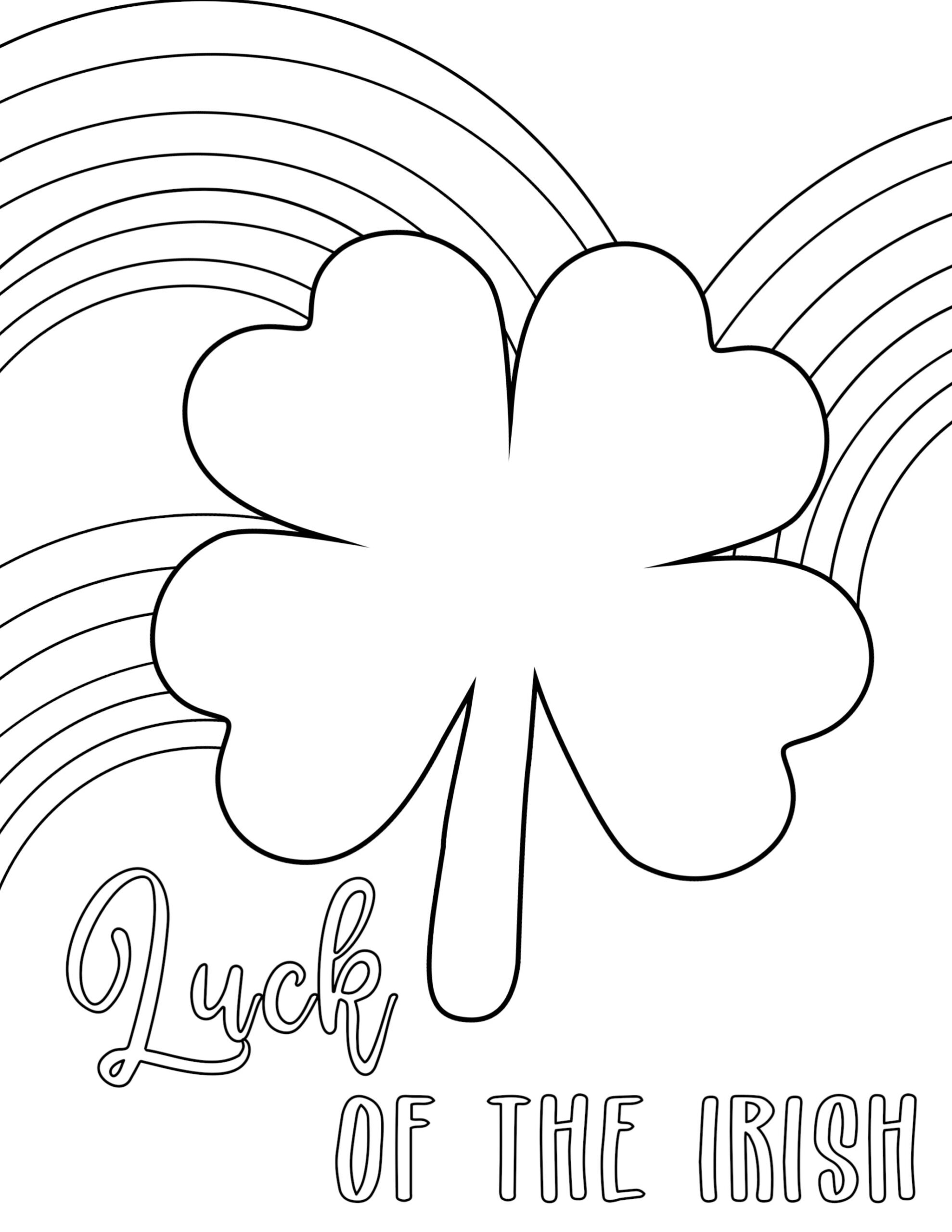 st patrick's day coloring page