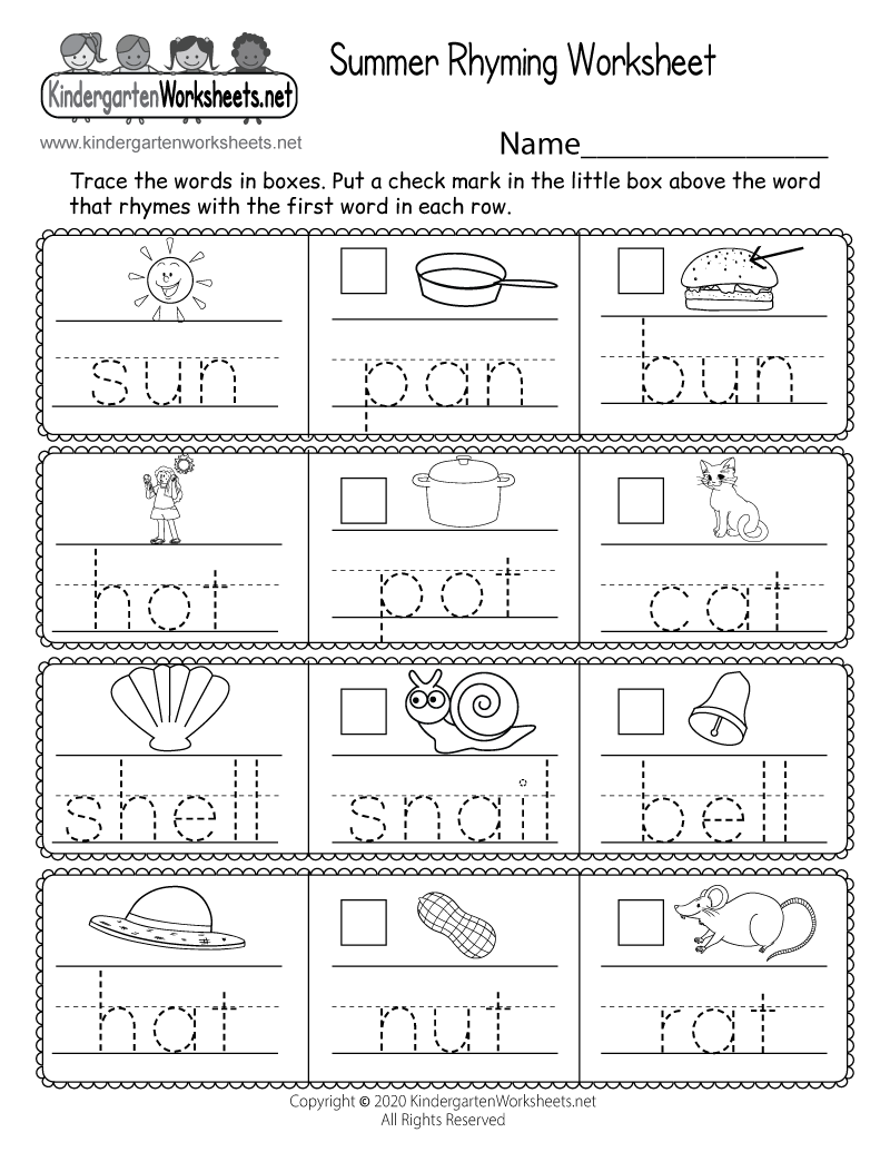 free printable summer worksheets