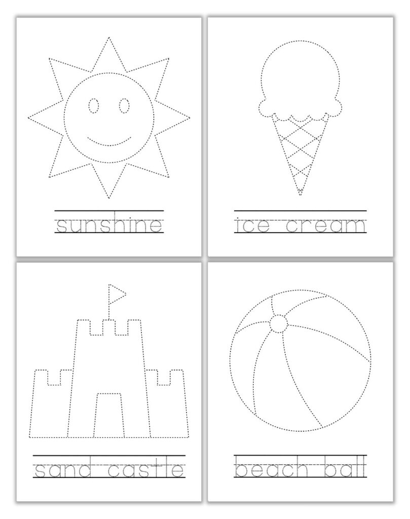 summer season worksheets for kindergarten