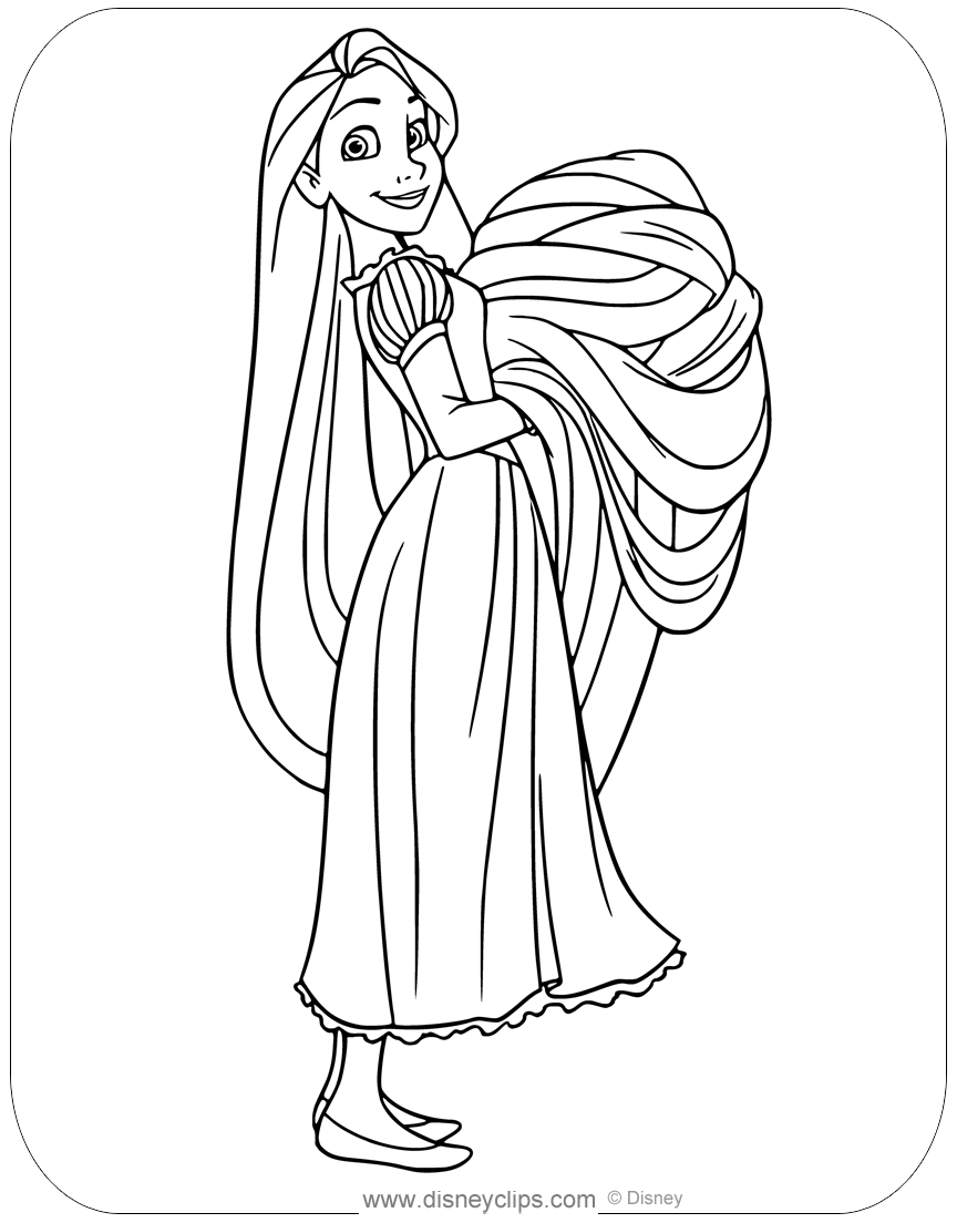 Free Printable Tangled Coloring Pages Disneyclips