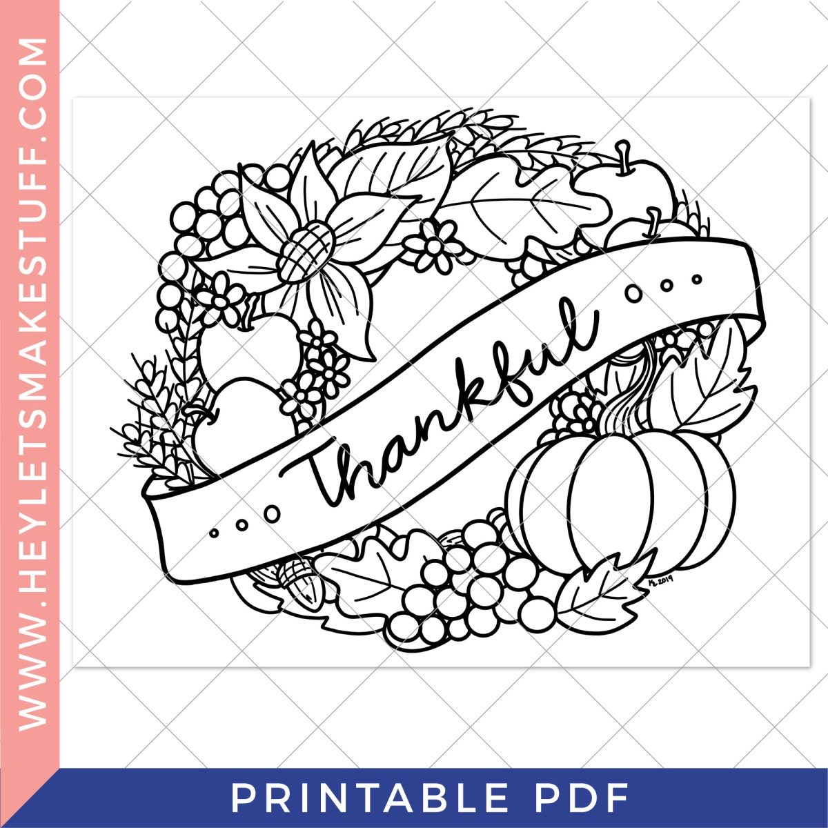 free thanksgiving coloring page