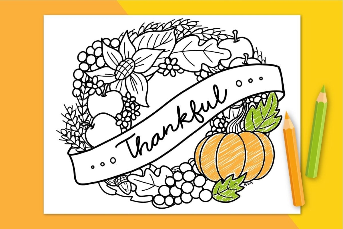 free printable thanksgiving coloring pages