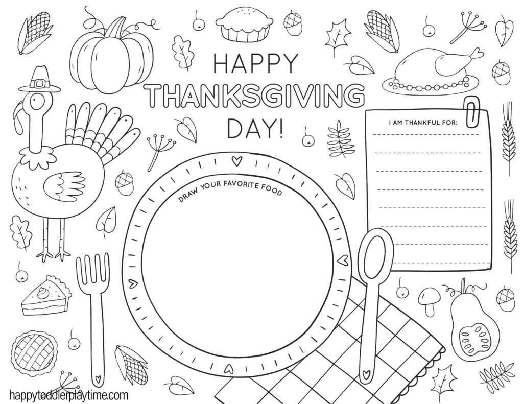 Free Printable Thanksgiving Coloring Pages For Kids Happy Toddler Playtime