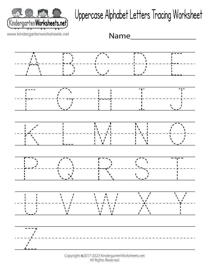 Free Tracing Worksheets For Kindergarten