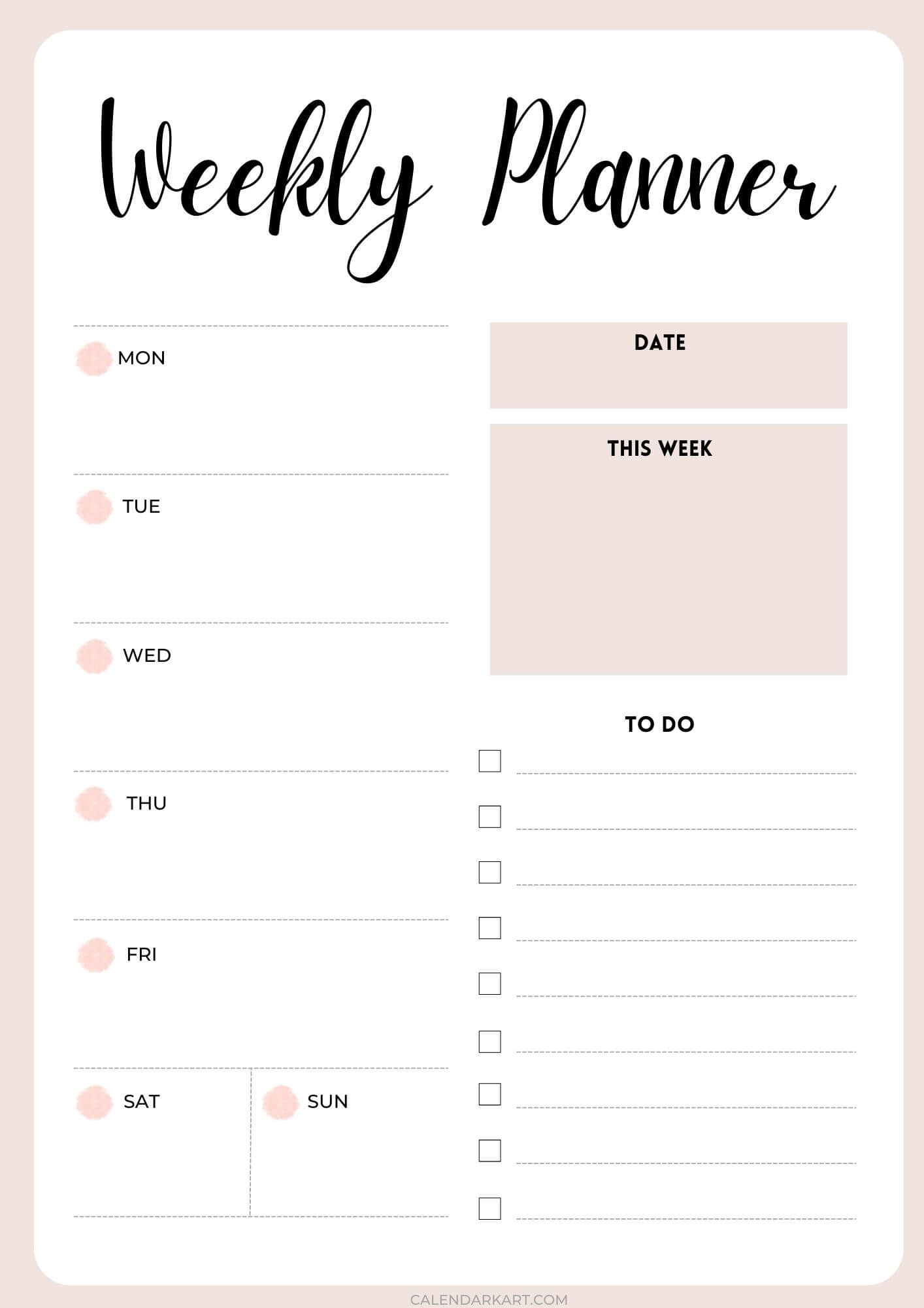 Weekly Planner Printable Pdf