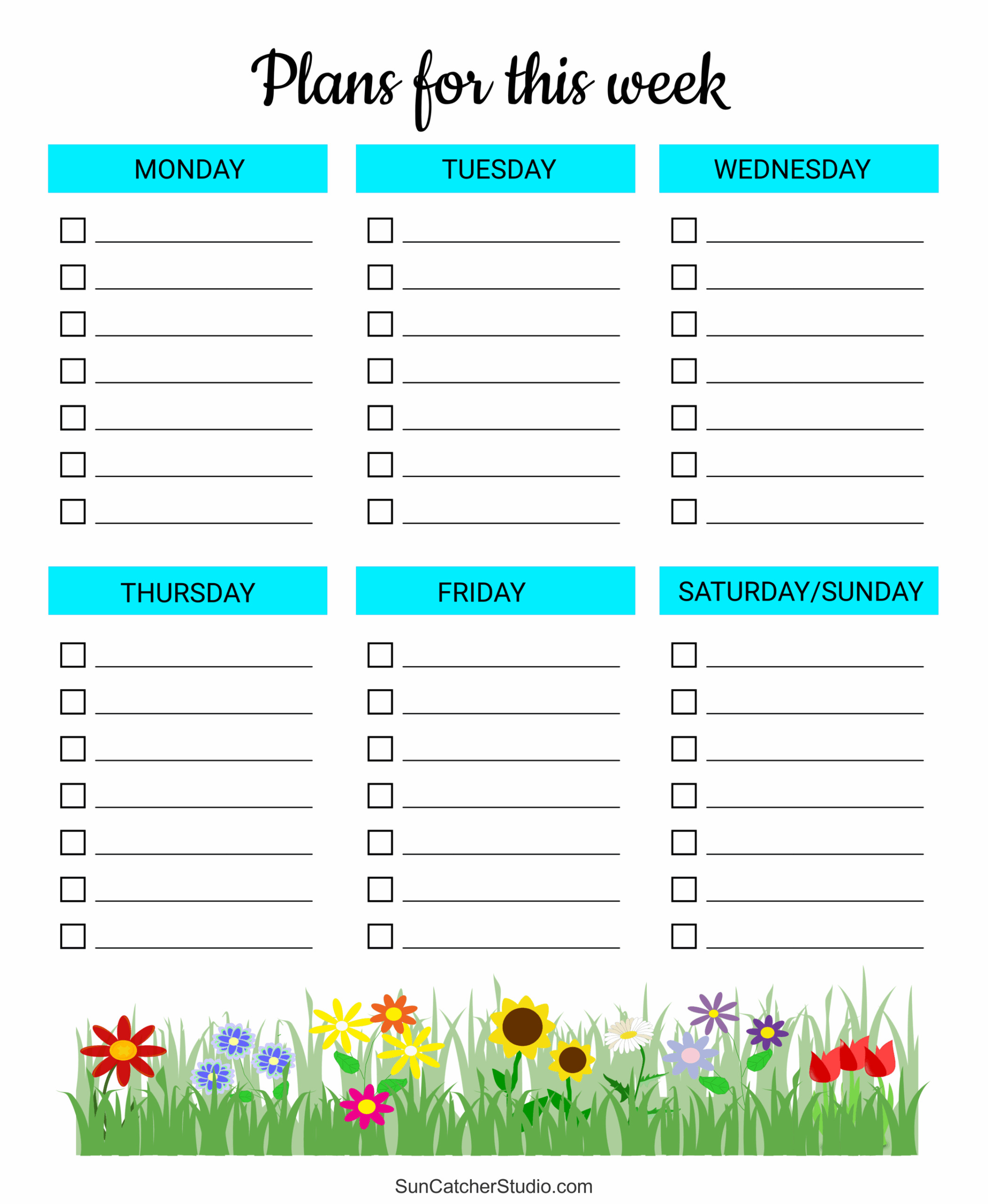 week planner pdf free