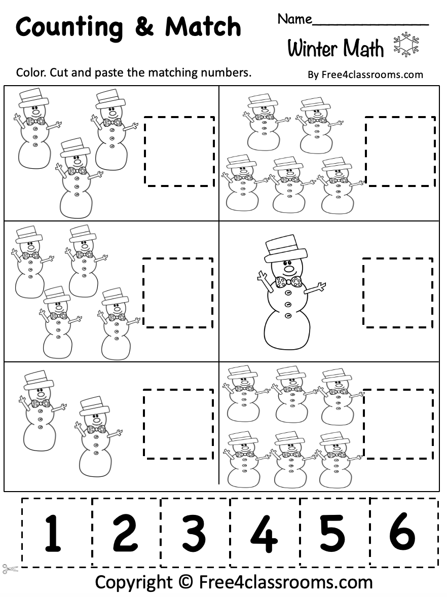 Free Printable Winter Worksheets