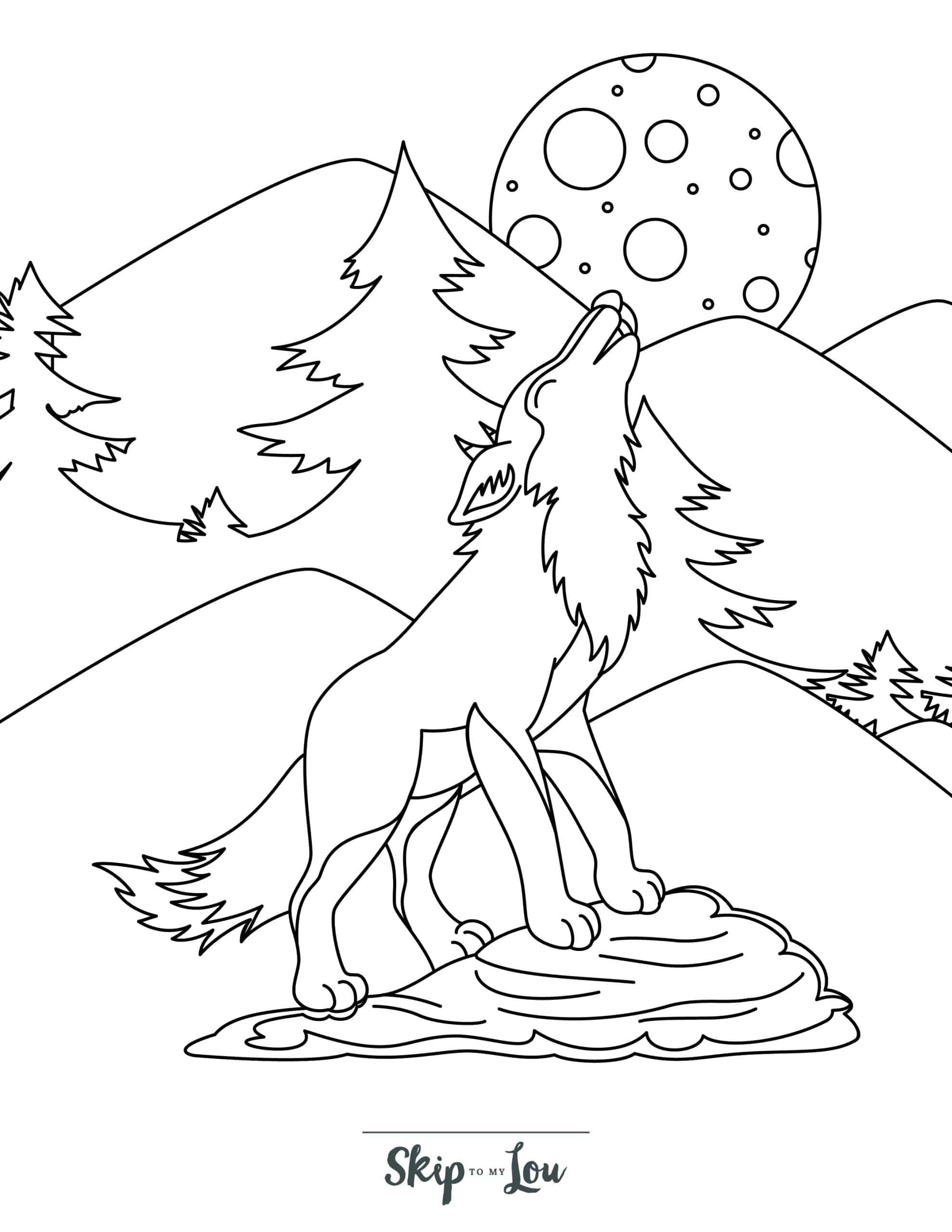 Wolf Printable Coloring Pages