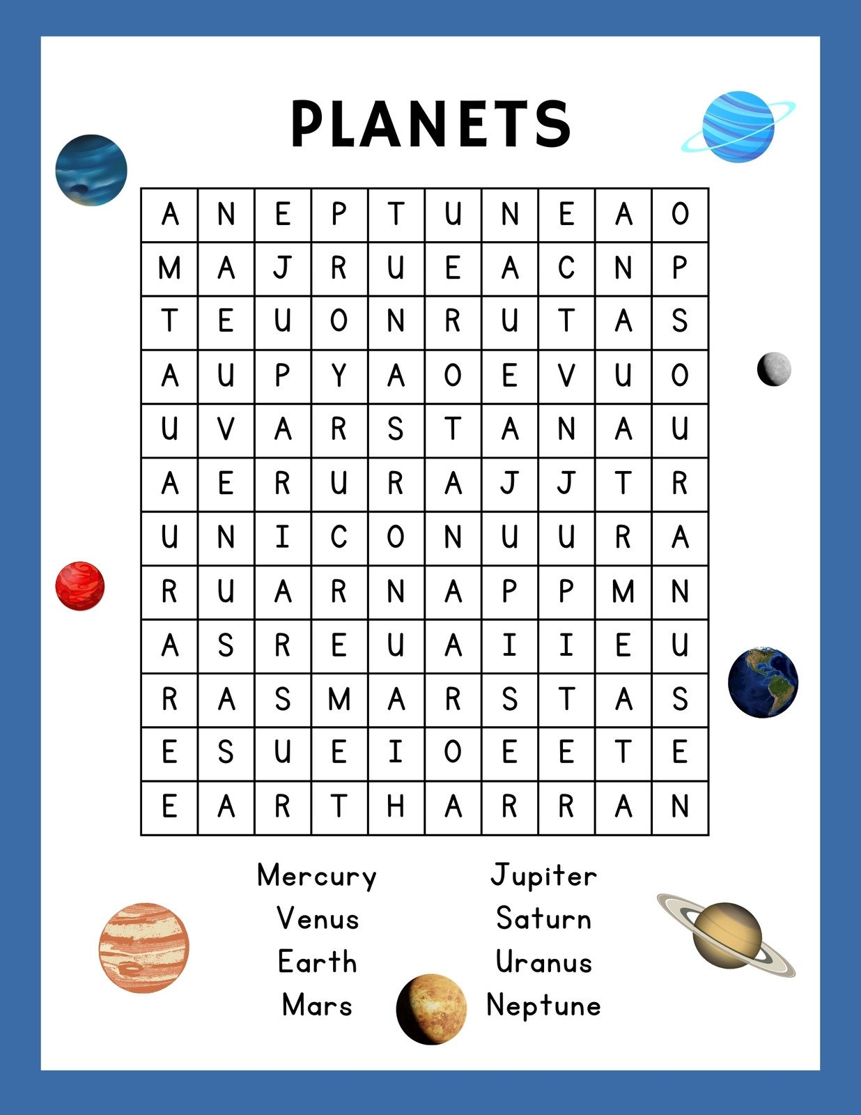 Word Find Printable Worksheets