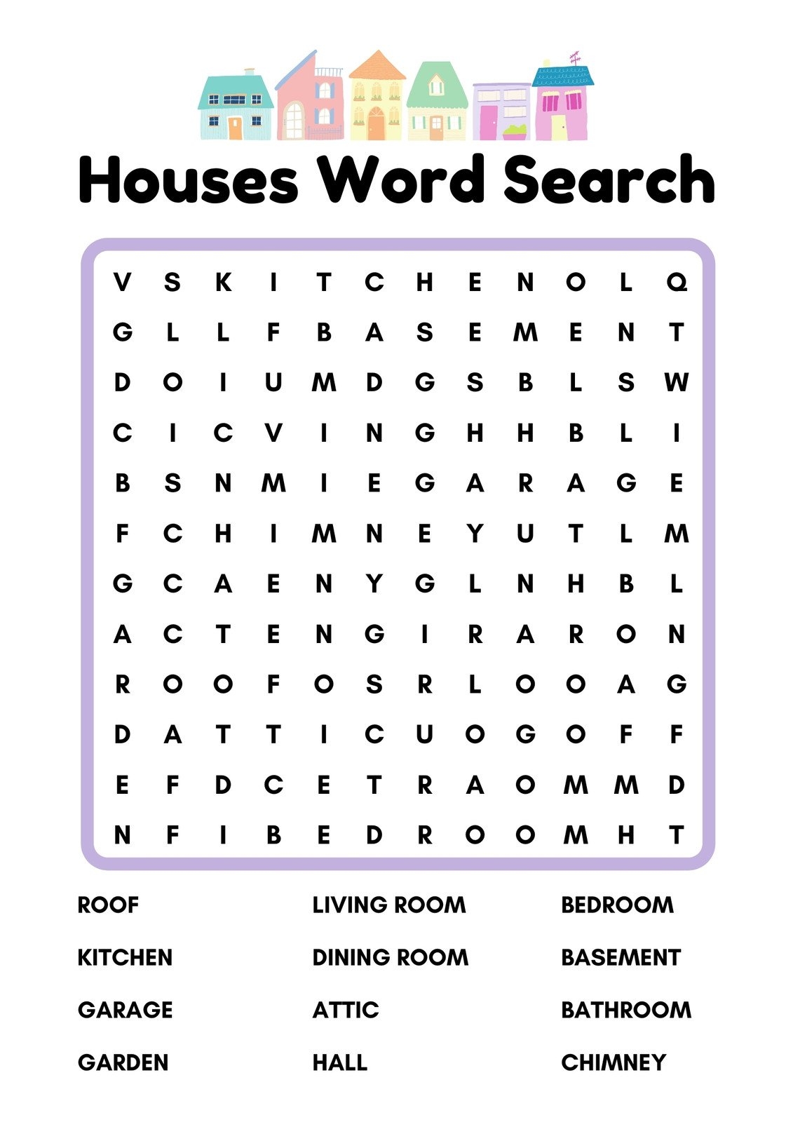 Word Search Puzzle Worksheets