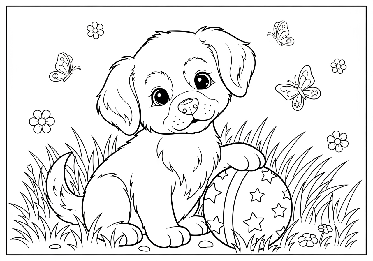 puppy printable coloring pages