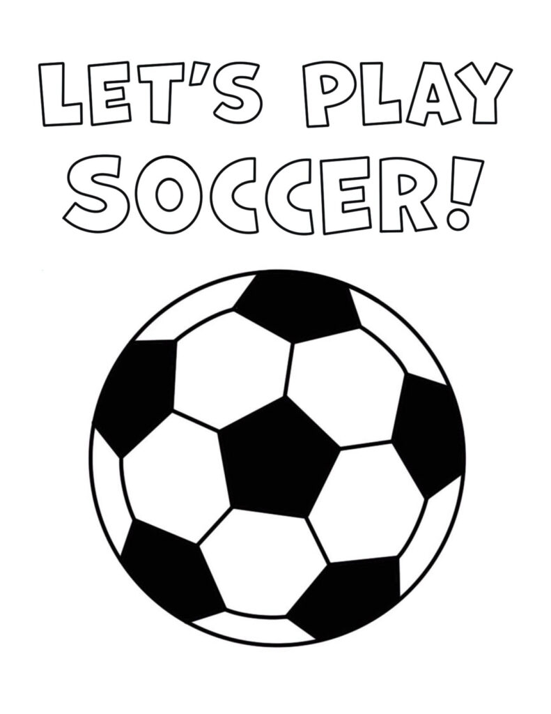 soccer ball color page